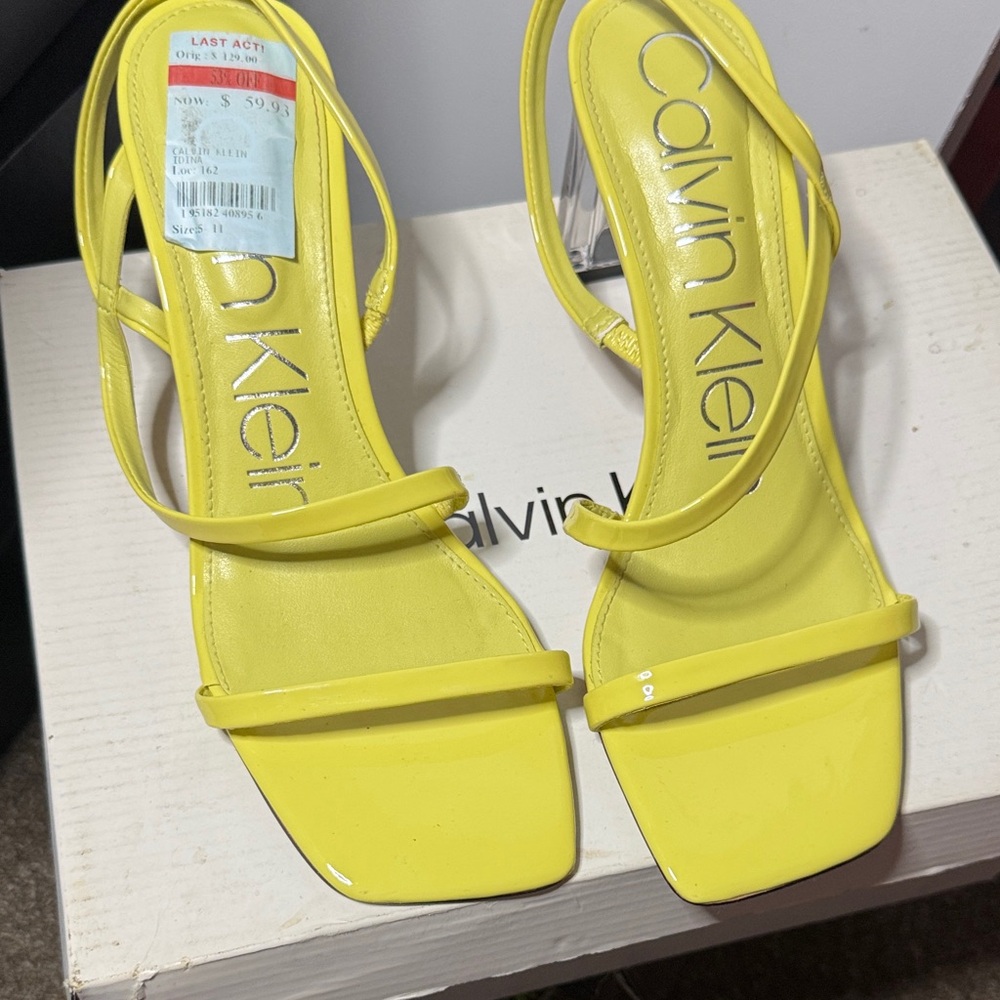 Calvin Klein Women's Bright Yellow Heels